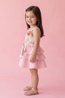 Pink Floral Layered Dress TSIM018