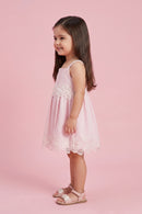 Soft Cotton Pink Dress with Bow Back TSIM038