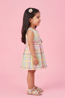 Sleeveless Pastel Check Dress TSIM060