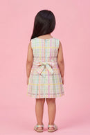 Sleeveless Pastel Check Dress TSIM060