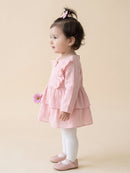 Blush Pink Ruffle Peplum Dress TSIM226