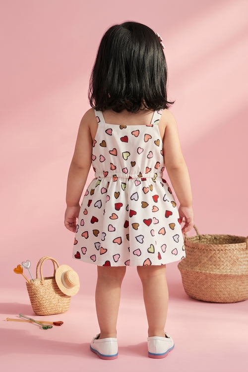 Heart Print Baby Girl Dress TSIJP014
