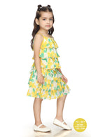 Lemon Print Tiered Ruffle Top & Skirt Set TSSET40388