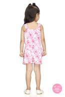 Pink Floral Sleeveless Top & Shorts Set TSSET40392