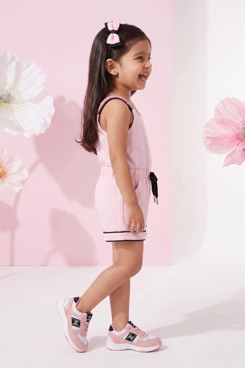 Pink “Self Love Club” Strap Playsuit TSJP30504