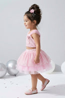 Pink Sparkle Tulle Top and Skirt Set TSSET40201