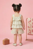Floral Tiered Top & Shorts Co-ord Set TSSET40226