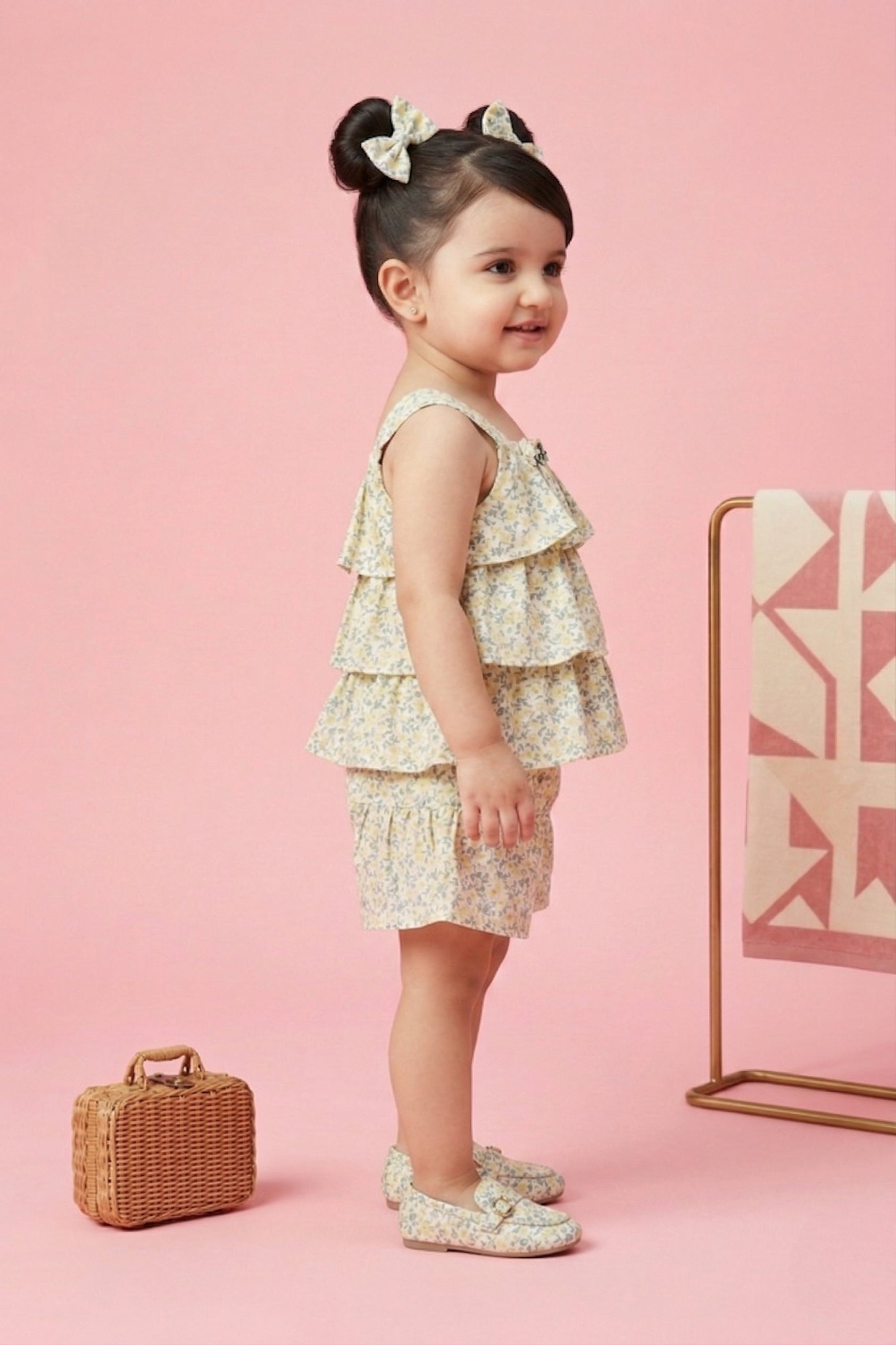 Floral Tiered Top & Shorts Co-ord Set TSSET40226