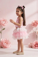Pink Sequin Bodice Tulle Party Top & Skirt Set TSSET40229