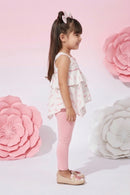 Layered Top & Pink Capri Set TSSET40245