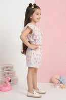 Alphabet Print Ruffle Top & Shorts Set TSSET40389