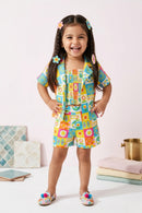 Retro Print Shirt & Shorts Co-ord Set TSSET40468