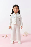 Pearl Shimmer Jacket & Flared Pants Set TSSET40518