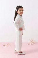 Pearl Shimmer Jacket & Flared Pants Set TSSET40518