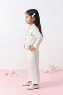 Pearl Shimmer Jacket & Flared Pants Set TSSET40518