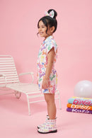 Barbie Multi-Colour Print Playsuit BAJP102