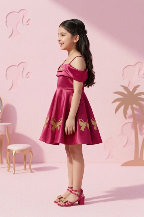 Barbie Girl Pink Bow Party Dress BAF312