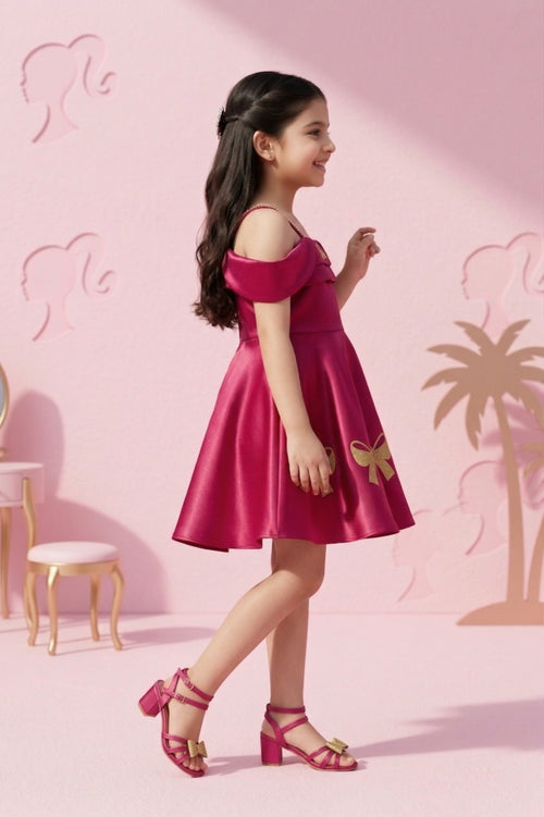 Barbie Girl Pink Bow Party Dress BAF312