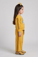 Barbie Mustard Yellow Graphic Sweatshirt & Wide-Leg Pants BAISET0025
