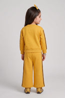 Barbie Mustard Yellow Graphic Sweatshirt & Wide-Leg Pants BAISET0025