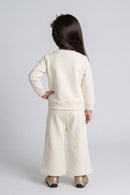 Barbie Off-White Graphic Sweatshirt & Wide-Leg Pants Co-ord Set BAISET0031