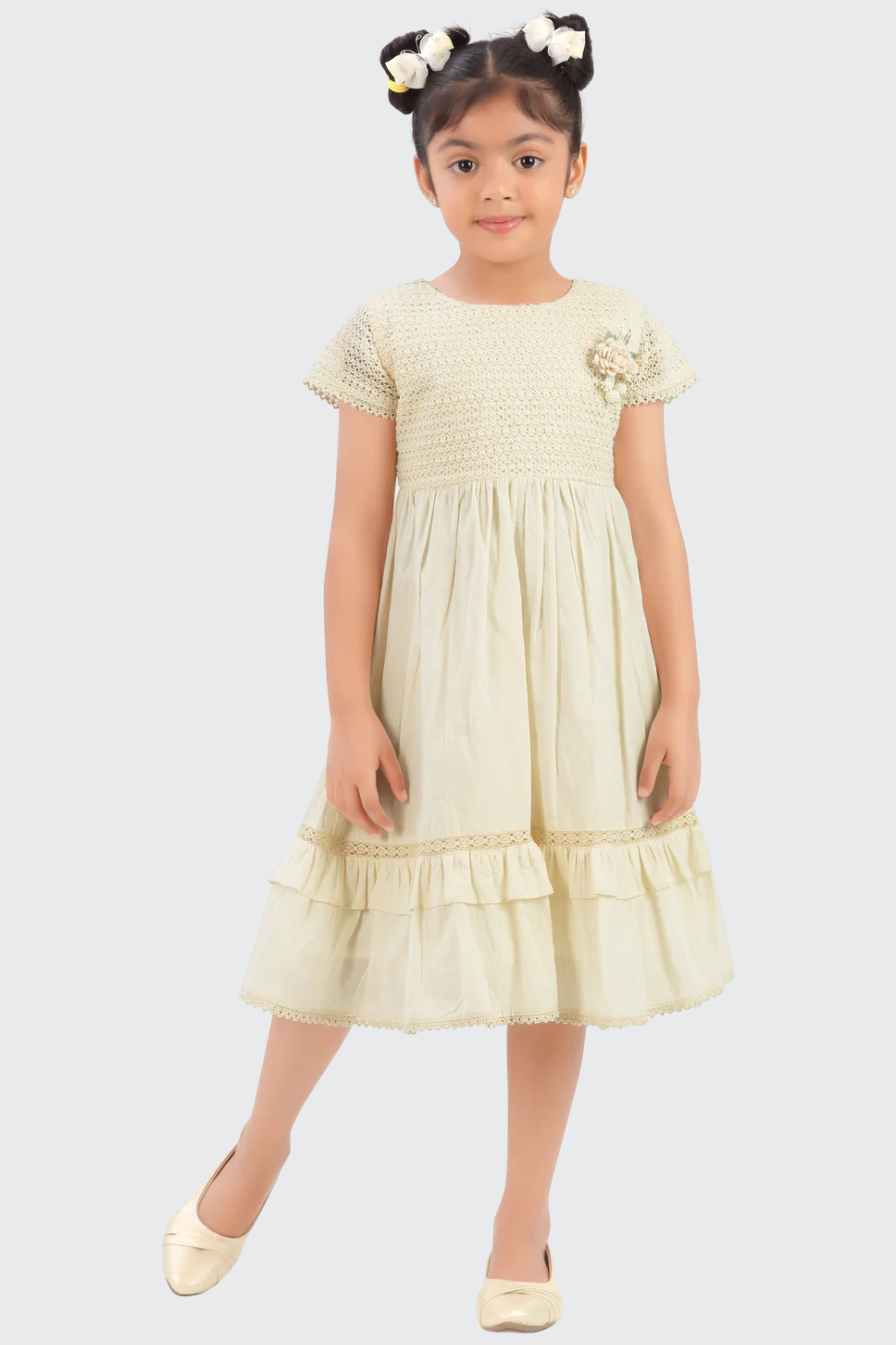 Soft Cream Party Dress M2419