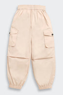Beige Utility Cargo Joggers 0142