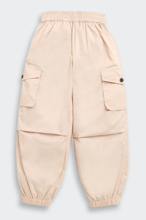Beige Utility Cargo Joggers 0142