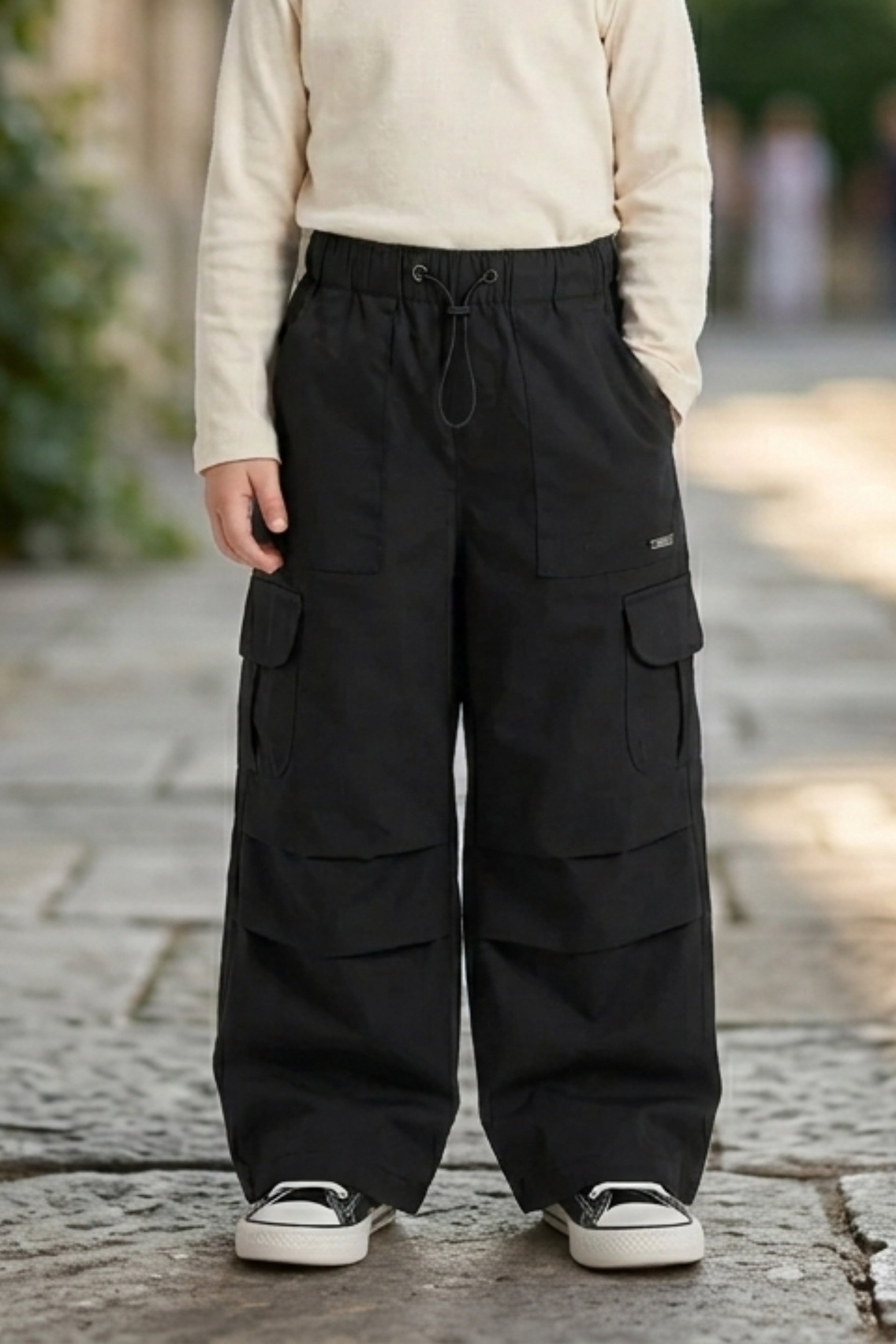 Urban Street Look Black Cargo Joggers 0143