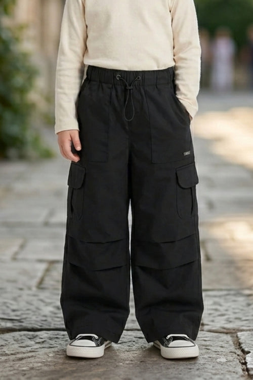 Urban Street Look Black Cargo Joggers 0143