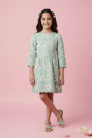 Green Embroidered Cotton Summer Wear M2506