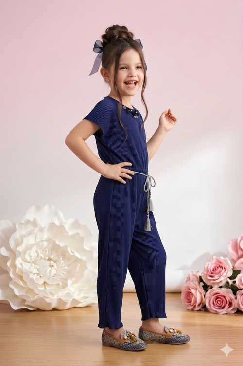 Navy Sequin Jumpsuit JP318