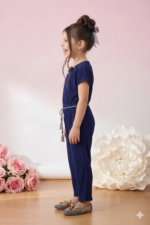 Navy Sequin Jumpsuit JP318