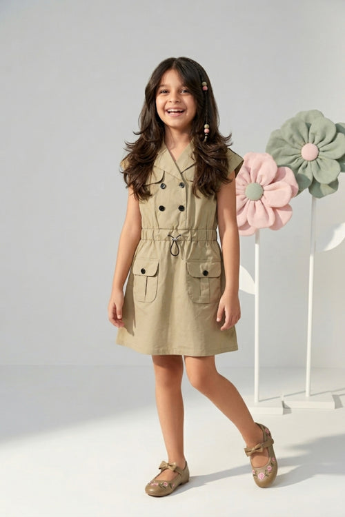 Fawn Button Dress M2418