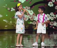 Floral Puff Sleeve Dress – Teal Blue & Pink Print