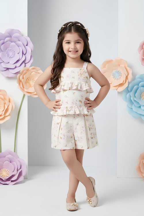 Floral Ruffle Co-Ord Set 1090