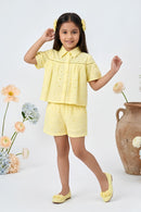 Lemon Eyelet Shirt & Shorts Co-Ord Set 3101