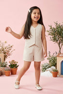 Sand Stripe Waistcoat & Shorts Set 3130
