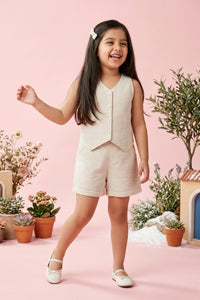 Sand Stripe Waistcoat & Shorts Set 3130