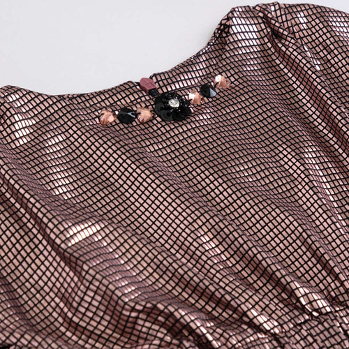 Copper Printed Peplum Top TG6047