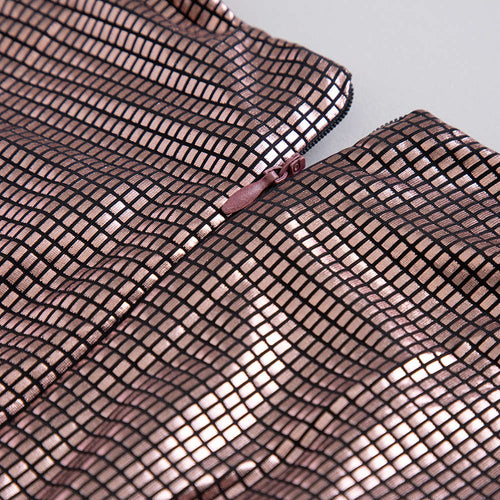 Copper Printed Peplum Top TG6047