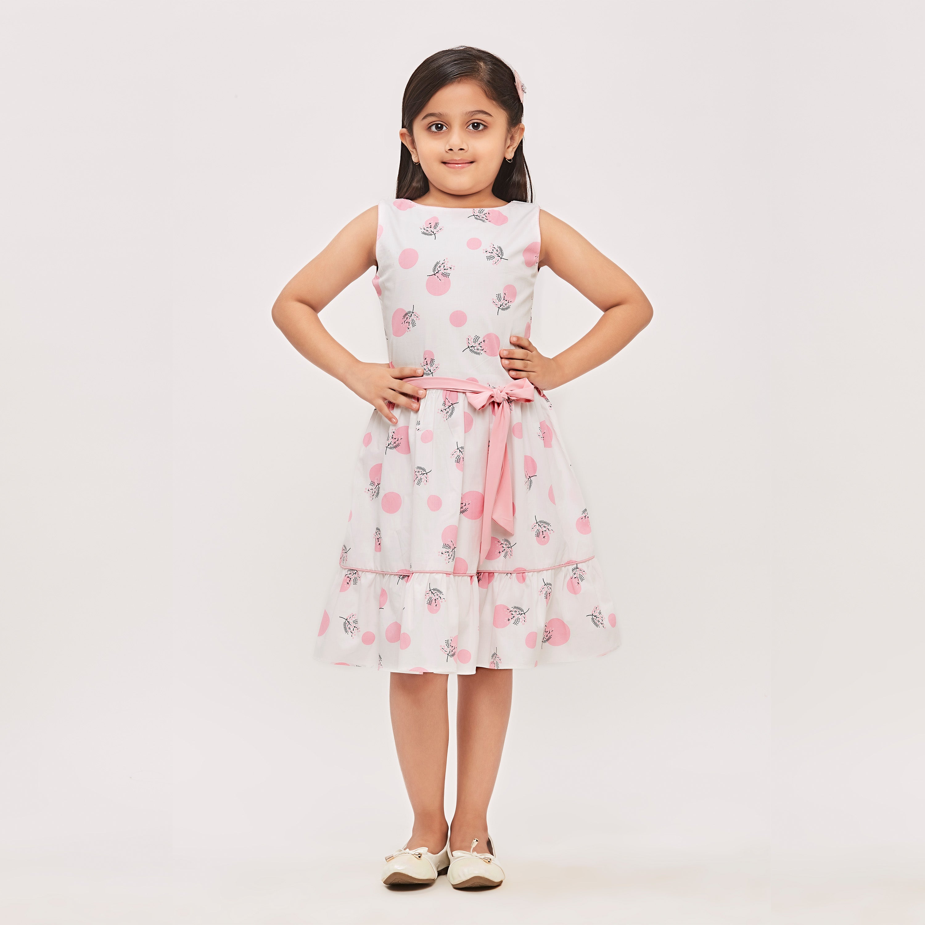 Frock With Detachable Fabric Belt