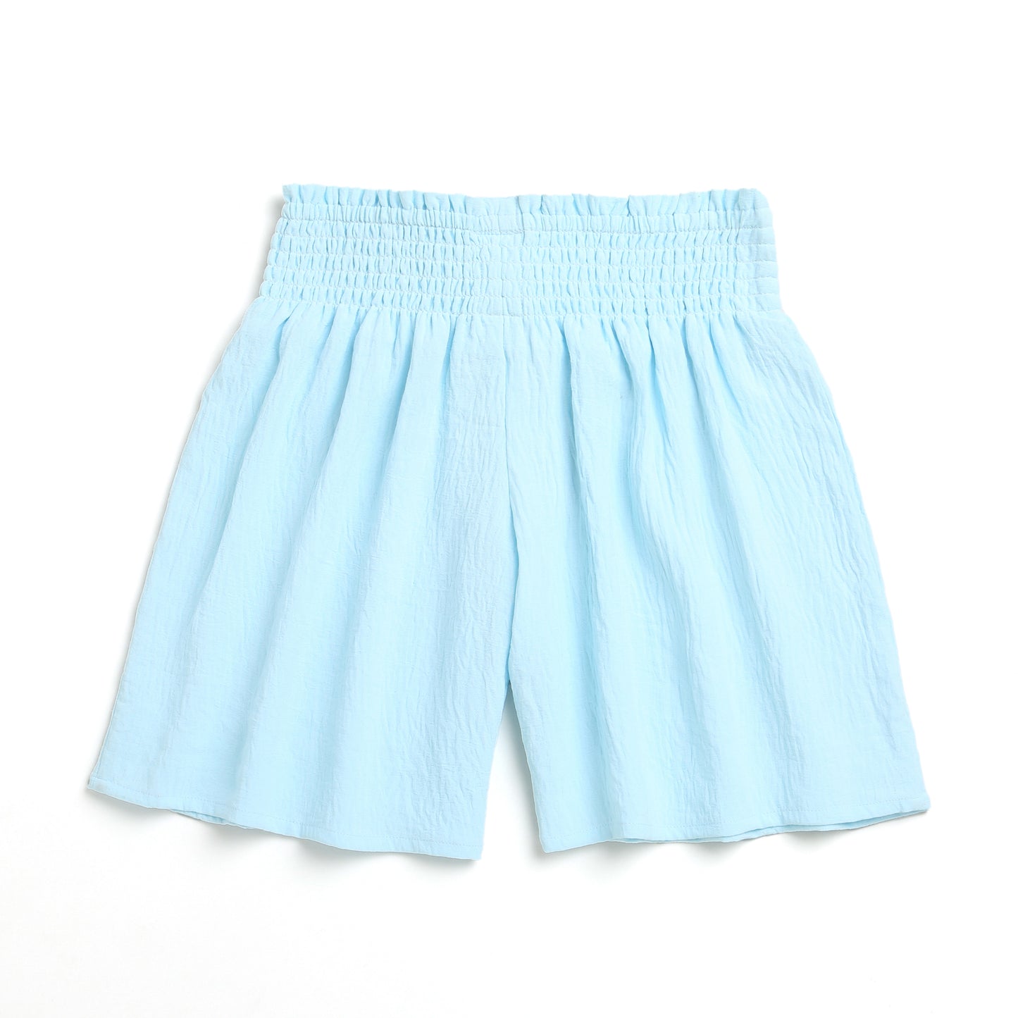 Paper Bag Shorts In Light Blue