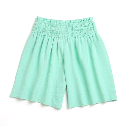 Paper Bag Shorts In Light Green