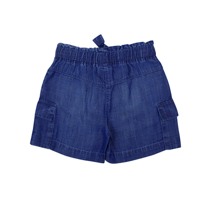 Blue Cargo Shorts With Belt