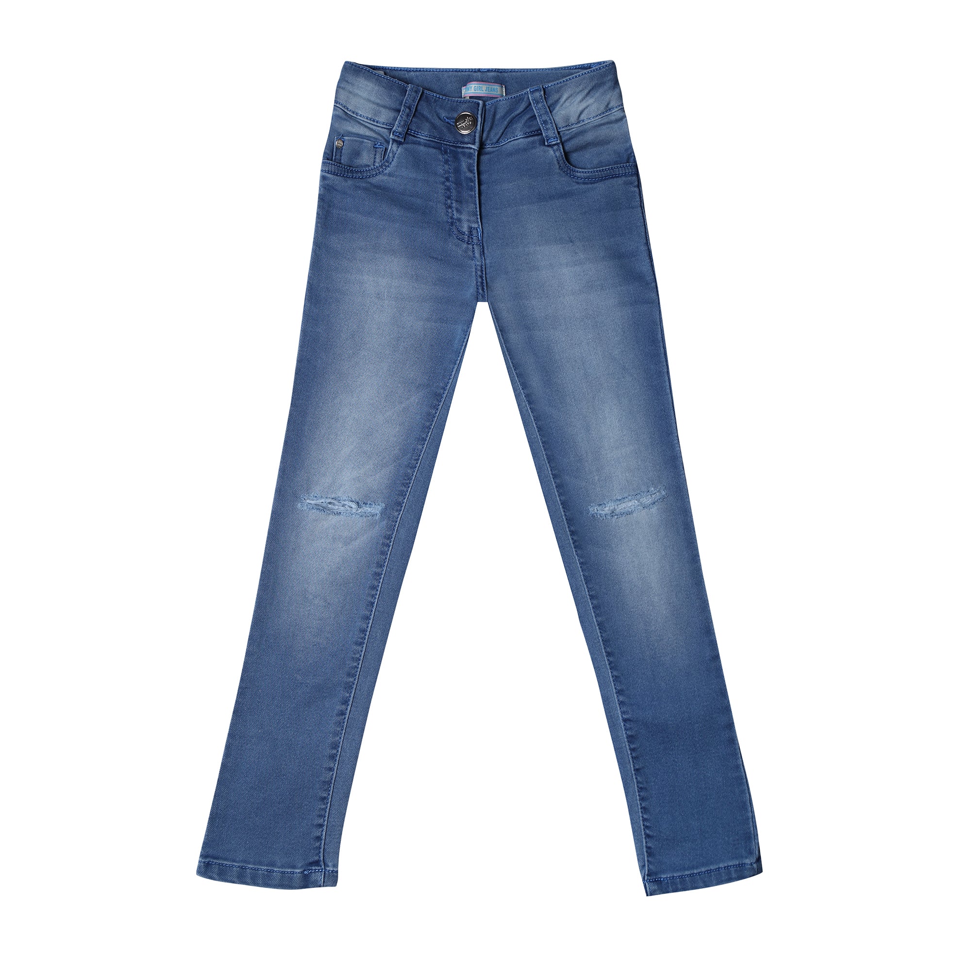 Casual Wear Solid Knee Cut Light Blue Denim Jeans at Rs 400/piece in  Ghaziabad